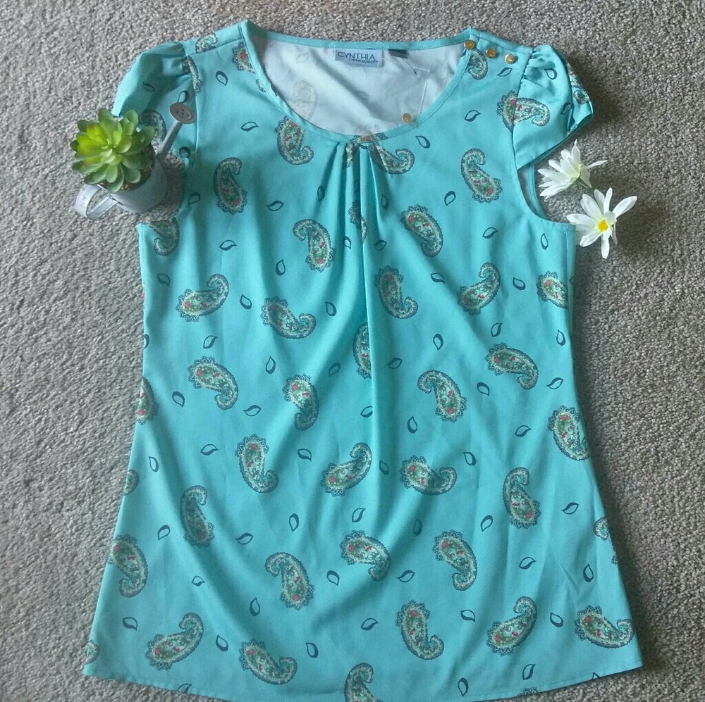 Cynthia Rowley soft short sleeve top